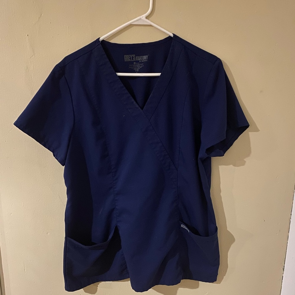 Ladies Grey’s Anatomy Navy Scrub Top